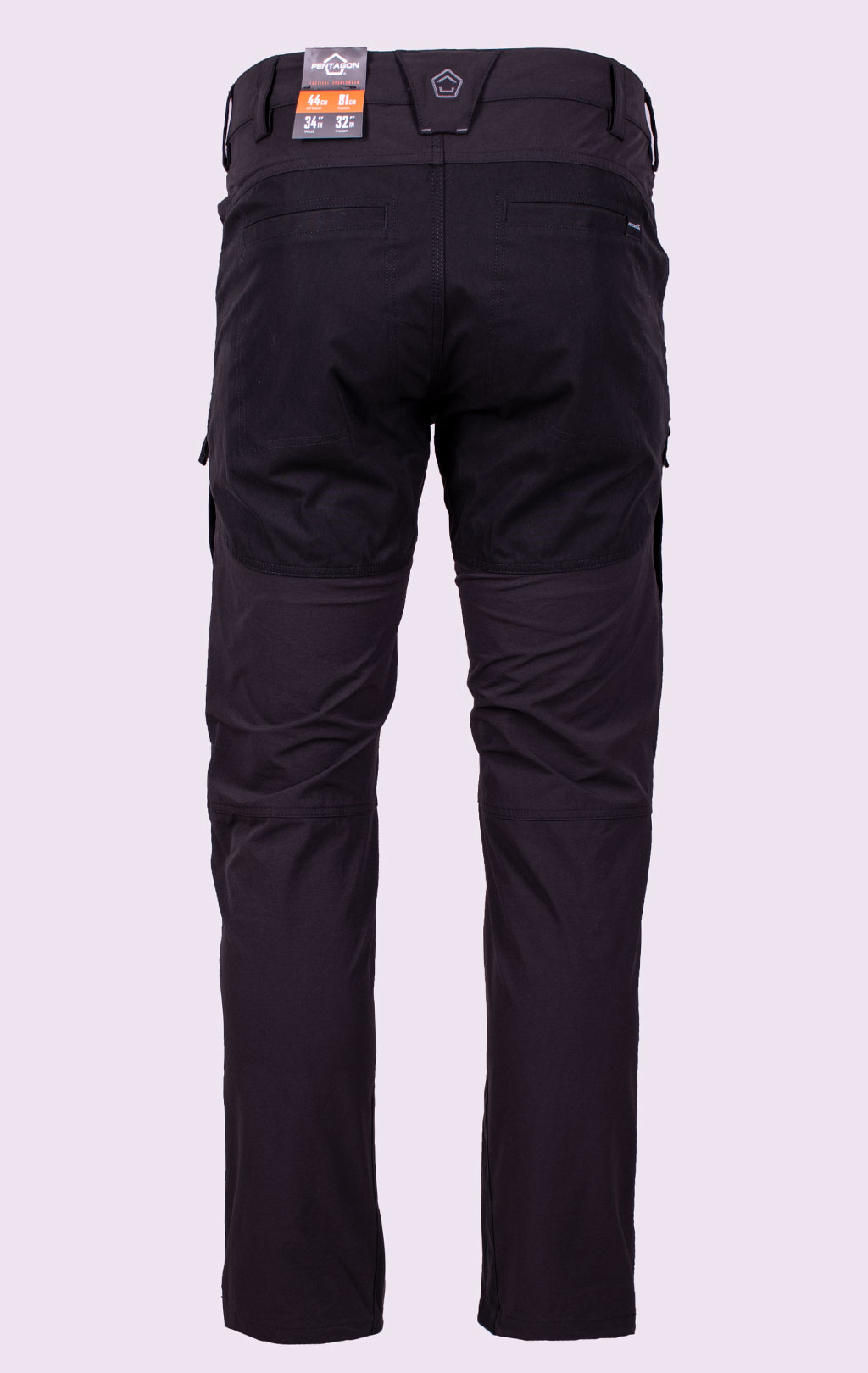 Брюки тактические Pentagon RENEGADE SAVANNA big size хлопок75%/нейлон25% stretch black 05045 