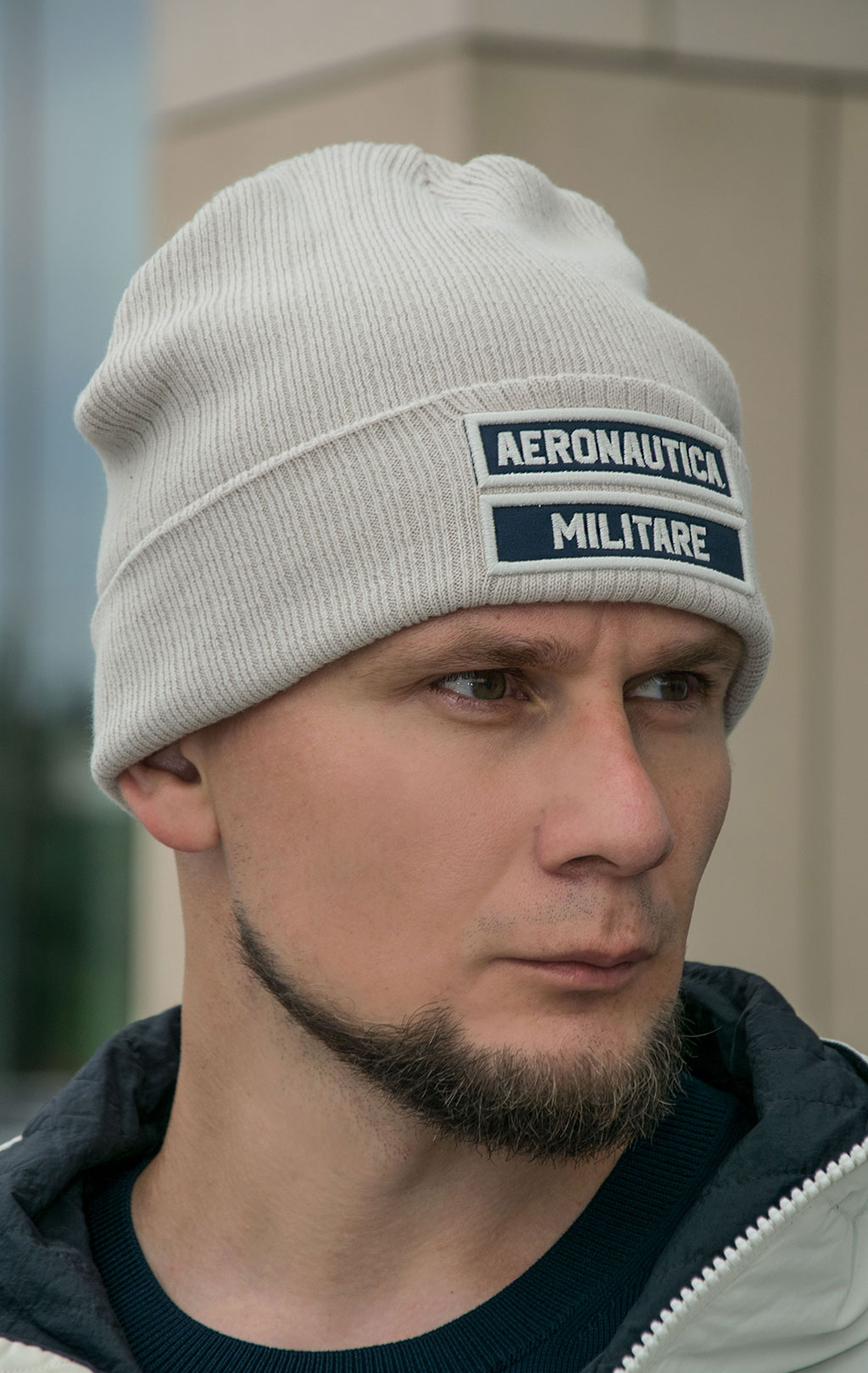 Шапка вязаная AERONAUTICA MILITARE FW 23/24/CN ice palace (CU 055) 