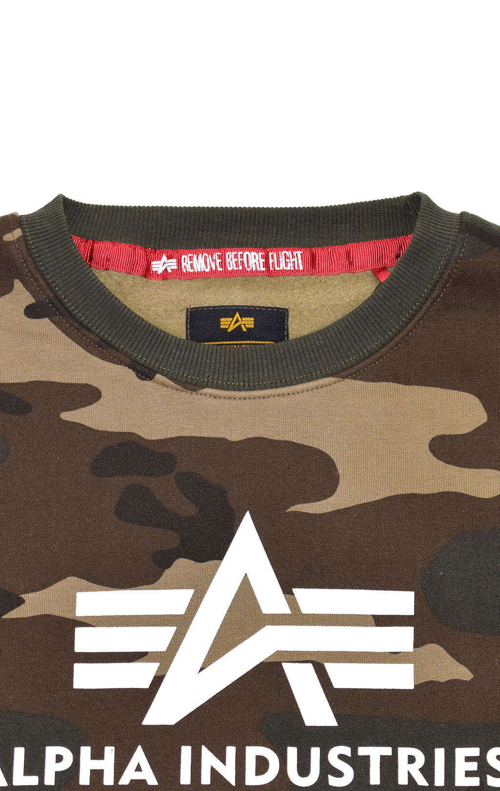 Свитшот ALPHA INDUSTRIES BASIC SWEATER camo woodland 65 