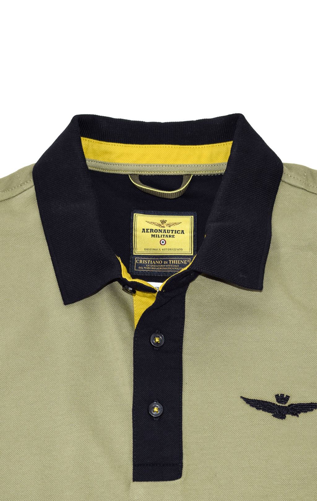 Футболка-поло AERONAUTICA MILITARE SS 21/TR green (PO 1517)
