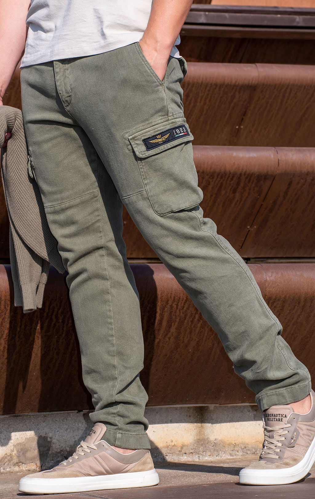 Брюки-карго AERONAUTICA MILITARE плотные FW 24/25/TR dark military green (PA 1613) 