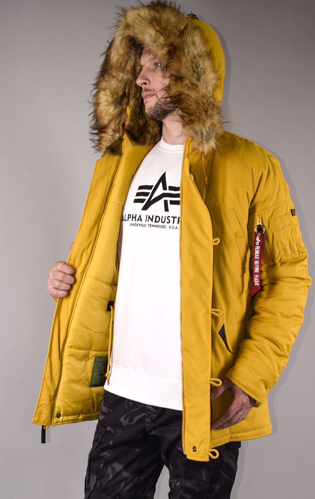 Аляска ALPHA INDUSTRIES EXPLORER big size mustard 