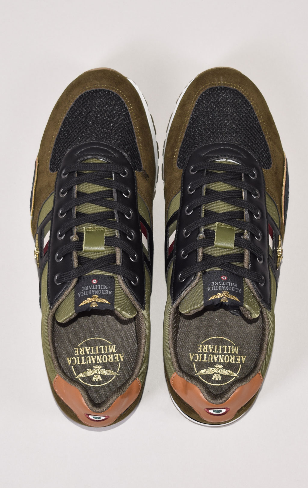 Кроссовки AERONAUTICA MILITARE FW 21/22 m/PT verde militare/nero (SC 190) 