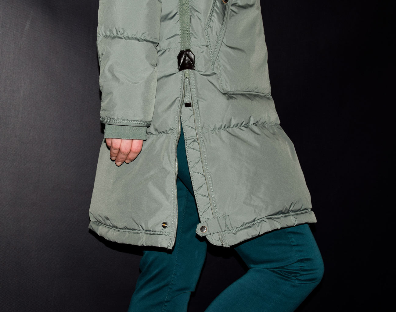 Женское пальто пуховое PARAJUMPERS LIGHT LONG BEAR hedge green 