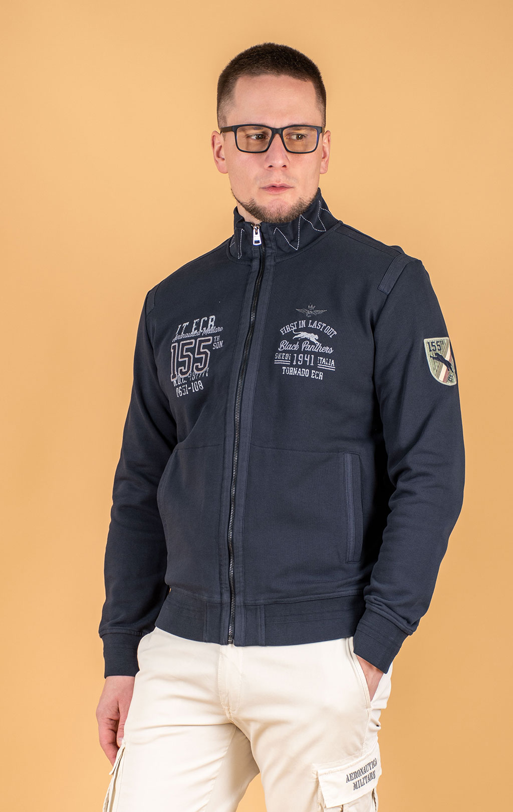 Олимпийка AERONAUTICA MILITARE SS 25 m/TR blue navy (FE 2008) 