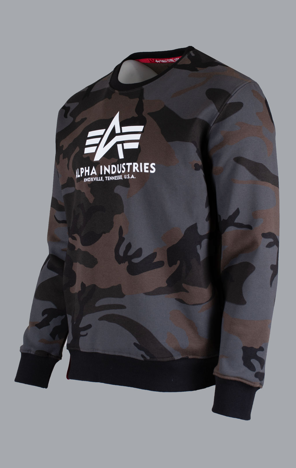 Свитшот ALPHA INDUSTRIES BASIC SWEATER black camo 