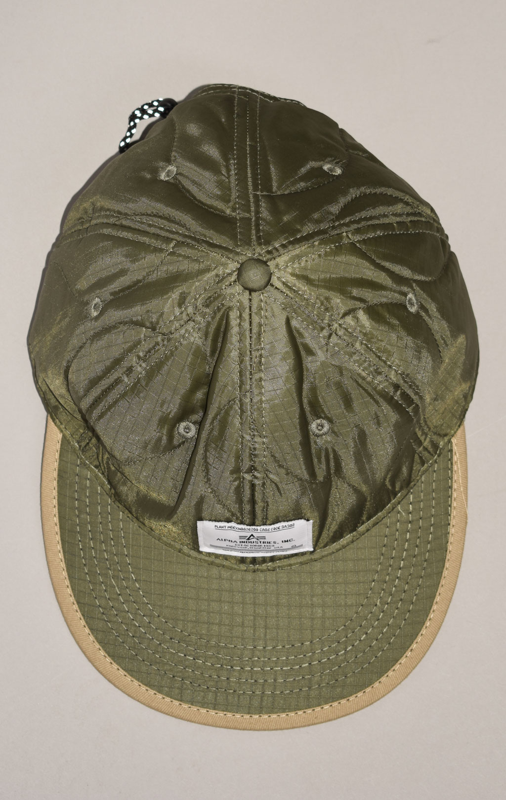 Бейсболка ALPHA INDUSTRIES QUILTED CAP FW 22/23 olive 