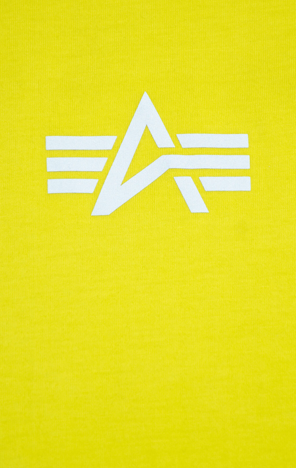 Футболка ALPHA INDUSTRIES REFLECTIVE SMALL LOGO neon yellow 