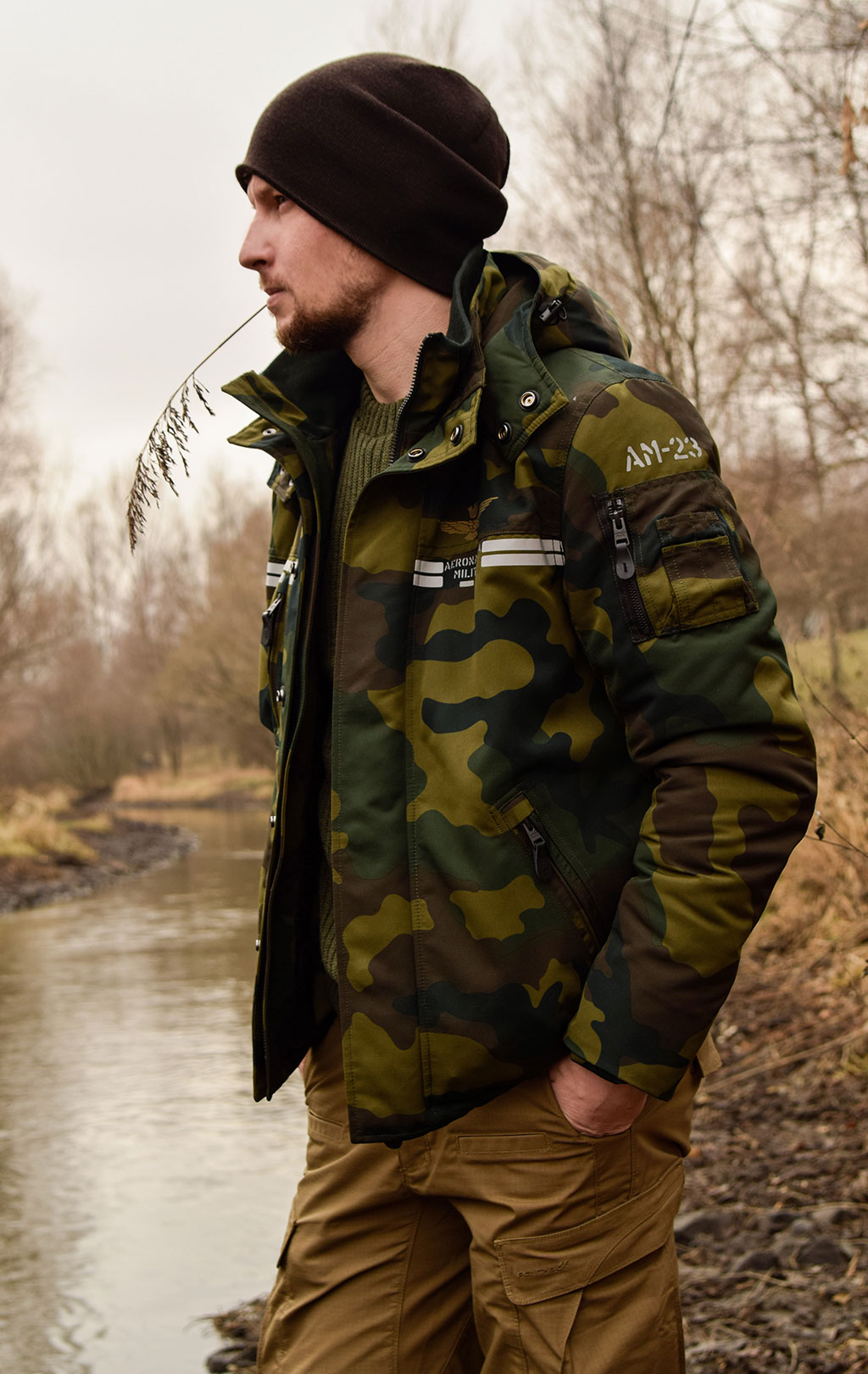 Куртка AERONAUTICA MILITARE FW 19/20 camouflage verde (AB 1798) 