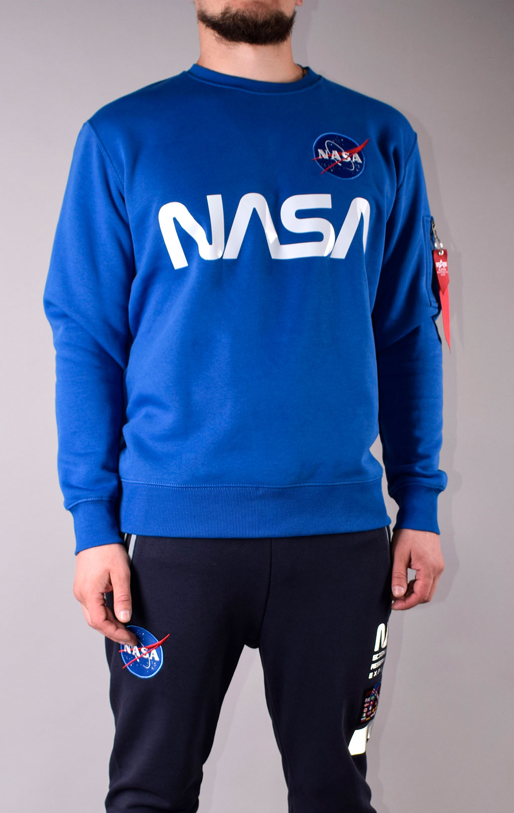 Свитшот ALPHA INDUSTRIES NASA reflective NASA blue 