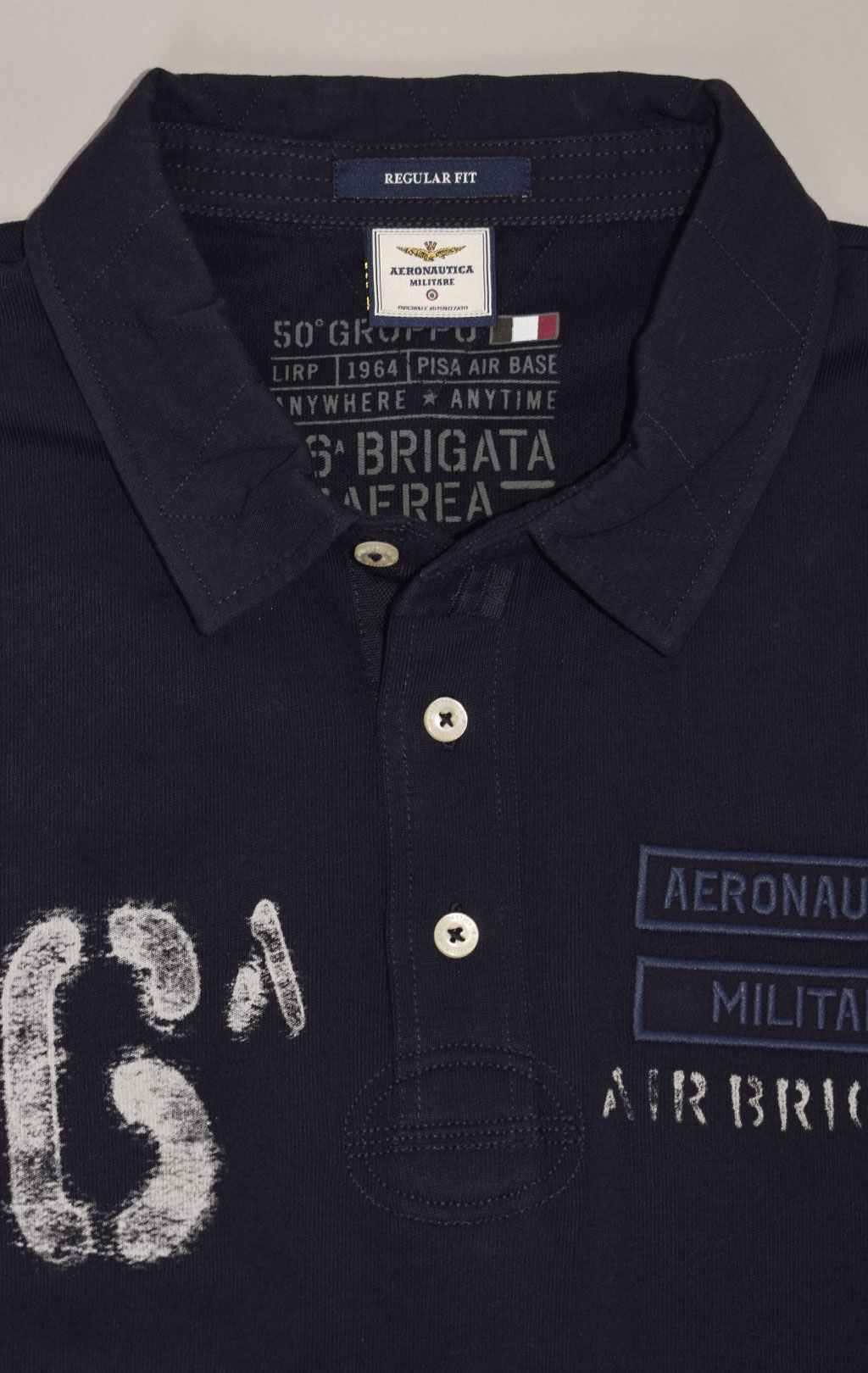 Поло-лонгслив AERONAUTICA MILITARE FW 23/24/TR dark blue (PO 1708) 