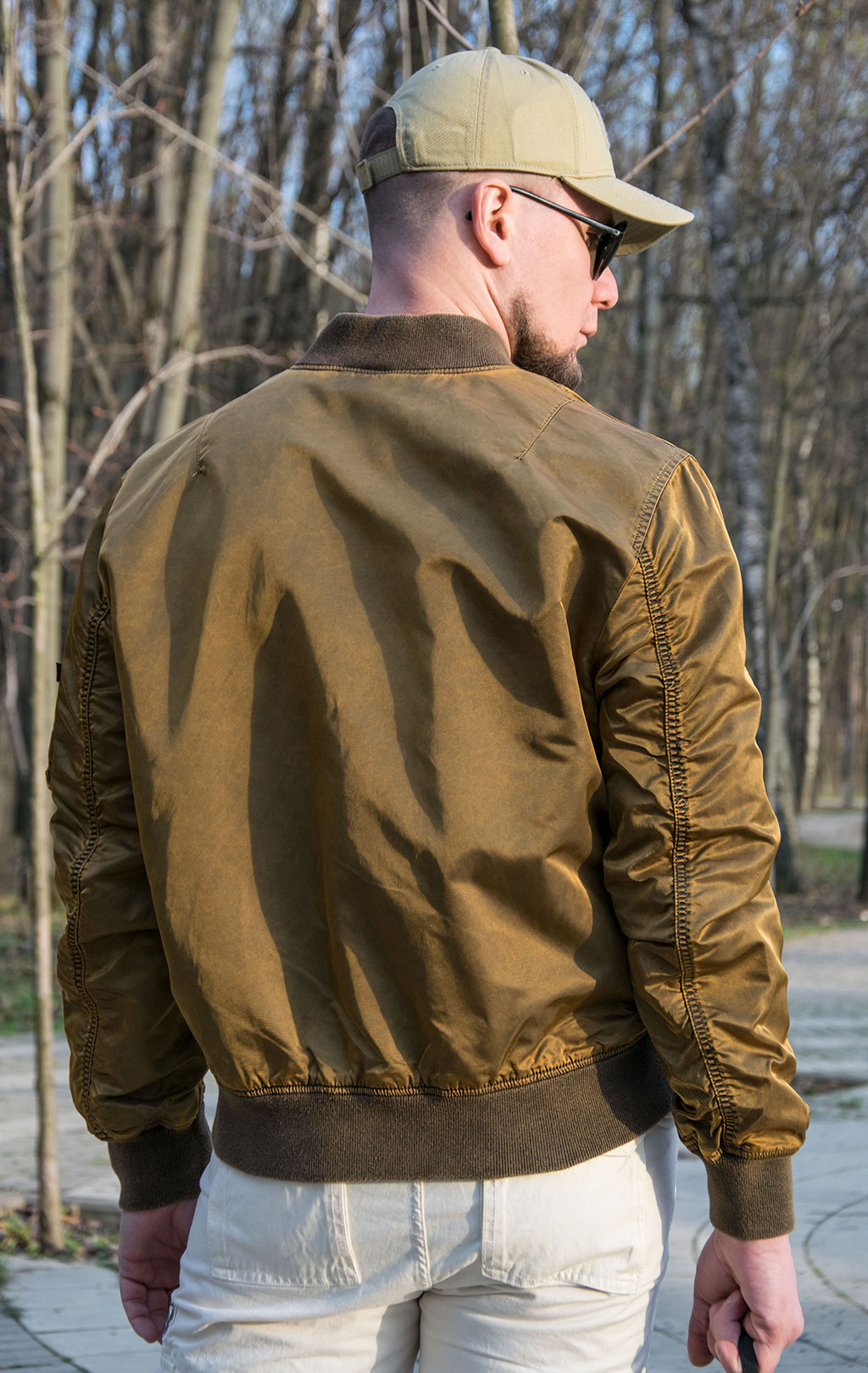 Ветровка-бомбер ALPHA INDUSTRIES VF LW BATTLEWASH MA-1 washed orange 