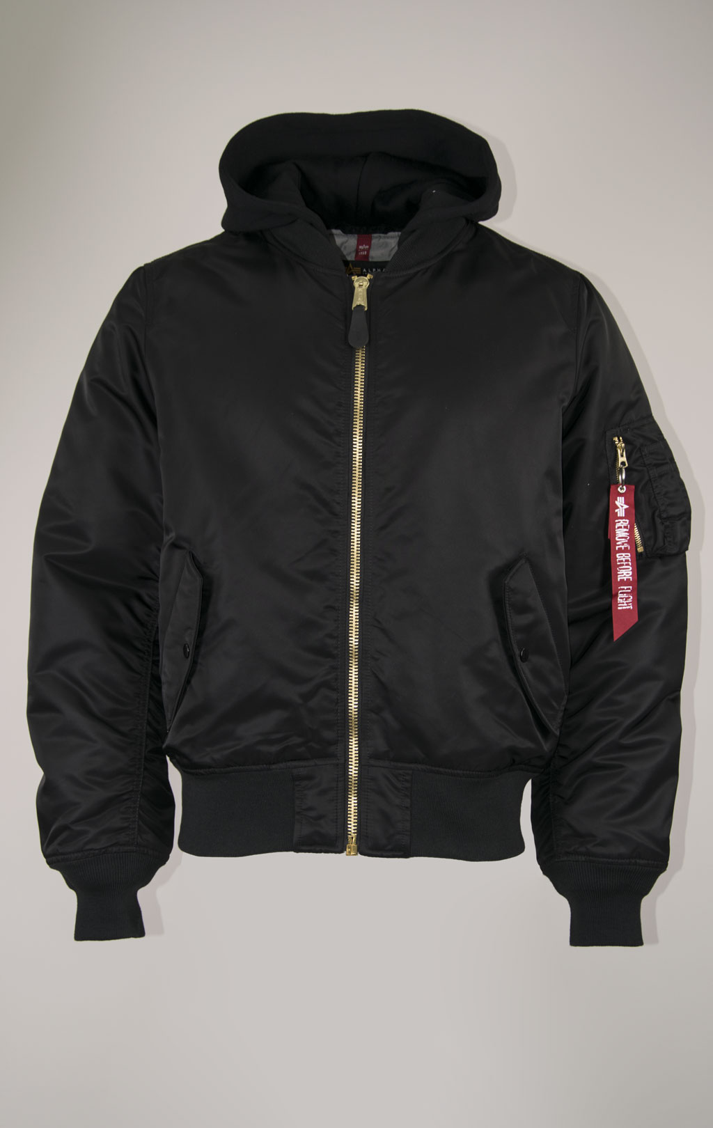 Куртка-бомбер ALPHA INDUSTRIES NATUS MA-1 FW 21/22 m black/new silver lining 