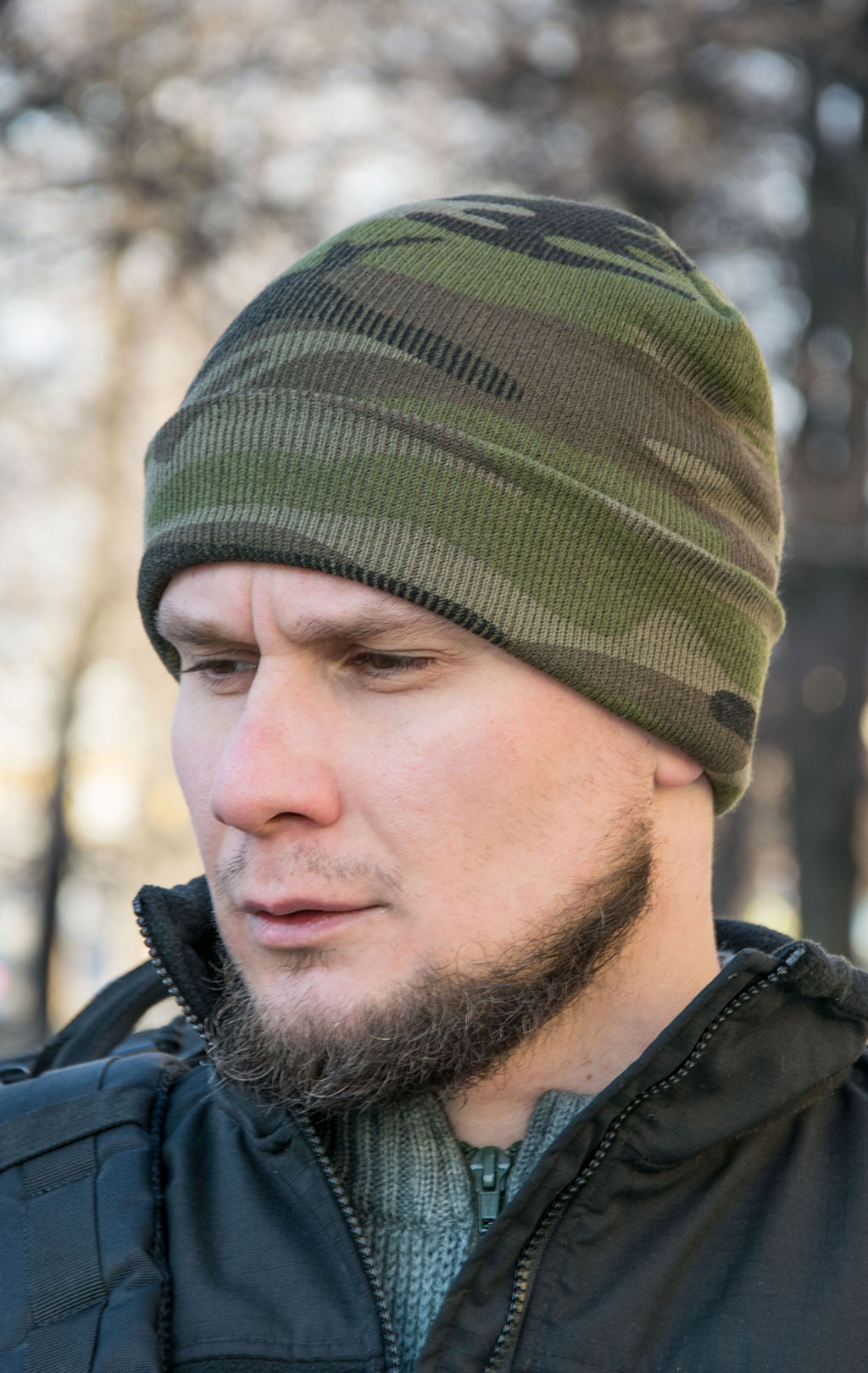 Шапка вязаная Fostex WATCH CAP акрил camo woodland 