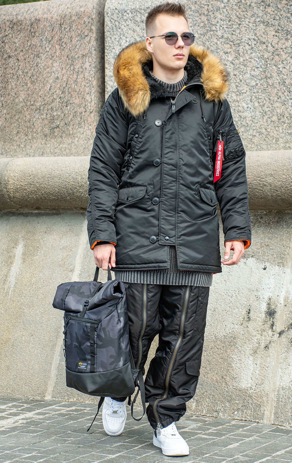 Аляска ALPHA INDUSTRIES SLIM FIT N-3B FW 23/24 m black 