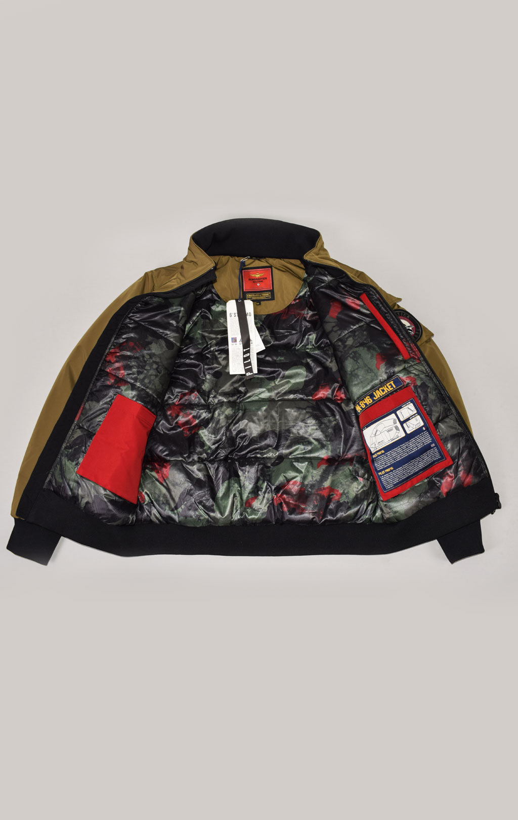 Куртка-пилот AERONAUTICA MILITARE FW 21/22 m/CN verde militare (AB 1973) 