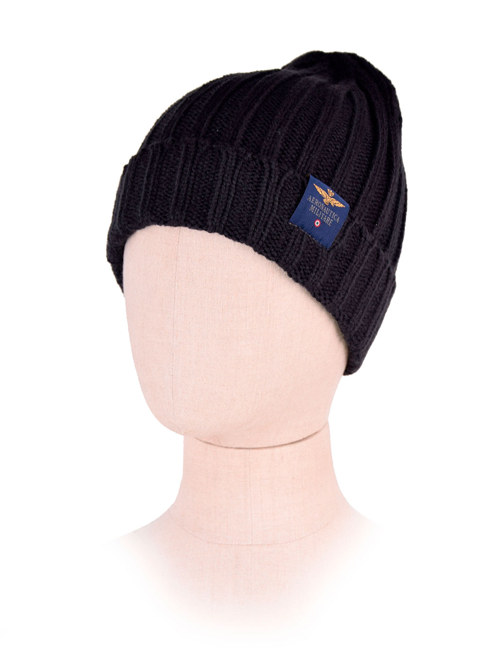 Шапка вязаная AERONAUTICA MILITARE blue navy (HA 990)