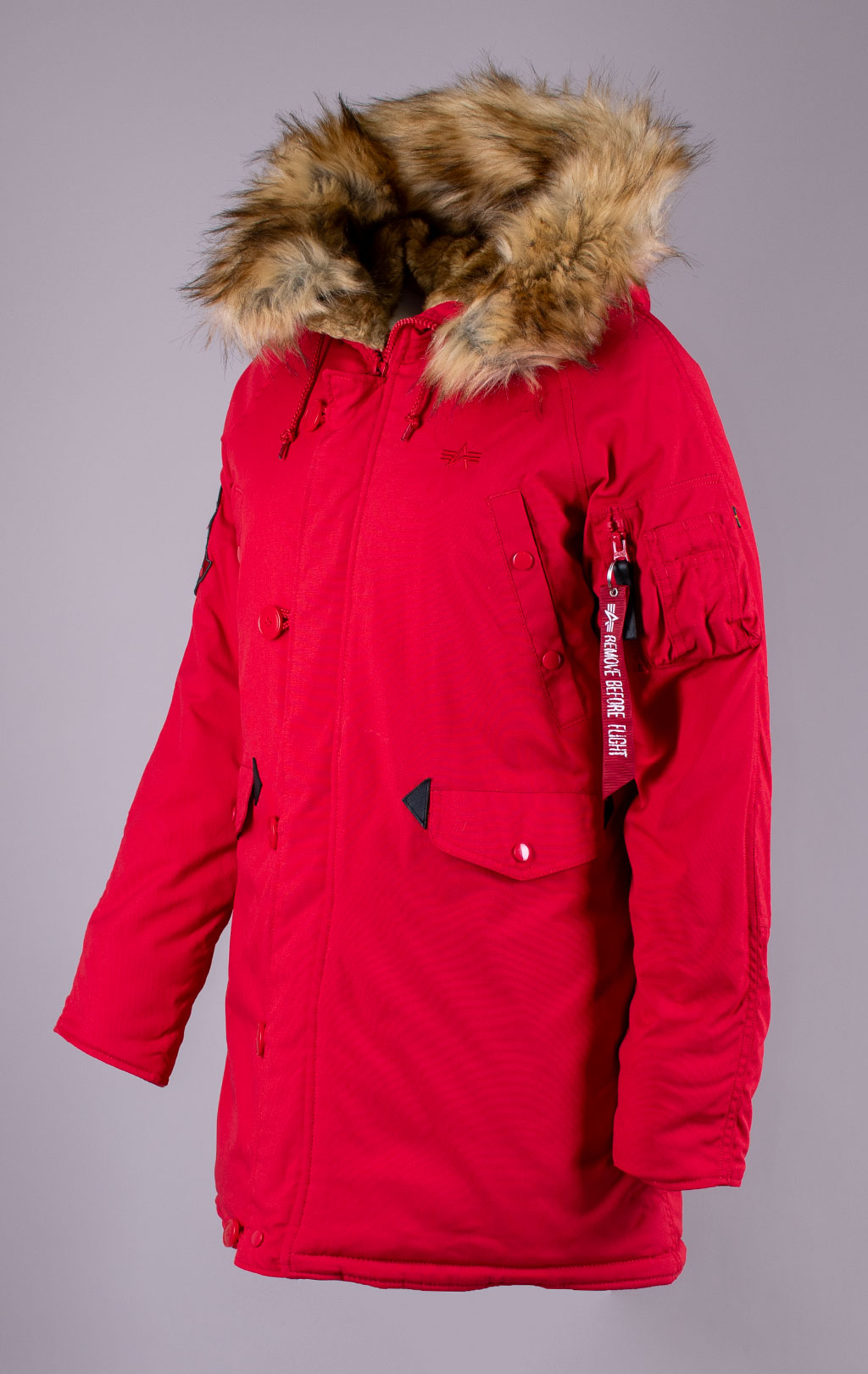 Женская аляска ALPHA INDUSTRIES EXPLORER red speed 