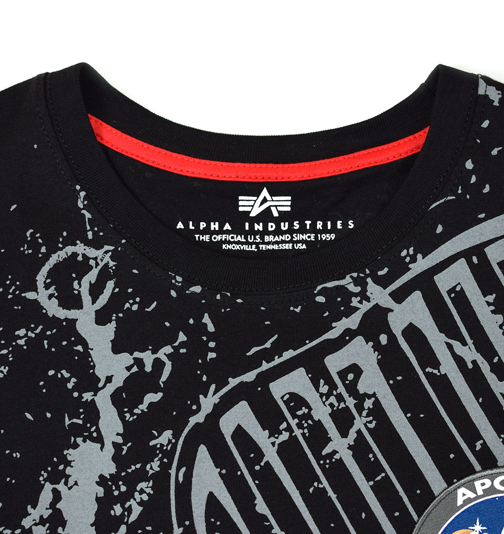 Футболка ALPHA INDUSTRIES MOON LANDING T black 