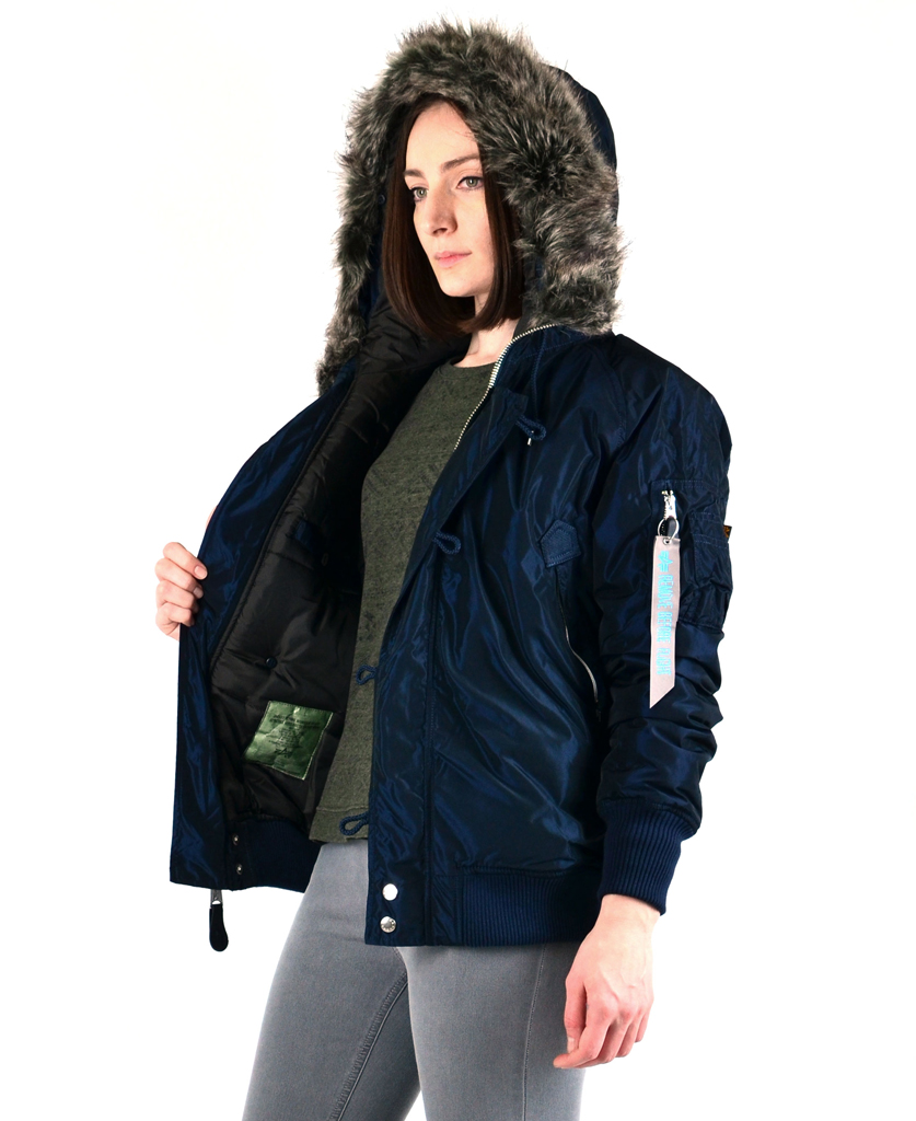 Женская аляска короткая ALPHA INDUSTRIES ARCTIC rep. blue 