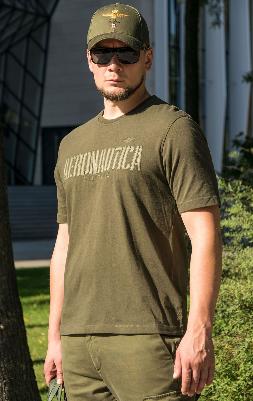 Футболка AERONAUTICA MILITARE big size FW 23/24/TR off green (TS 2130) 