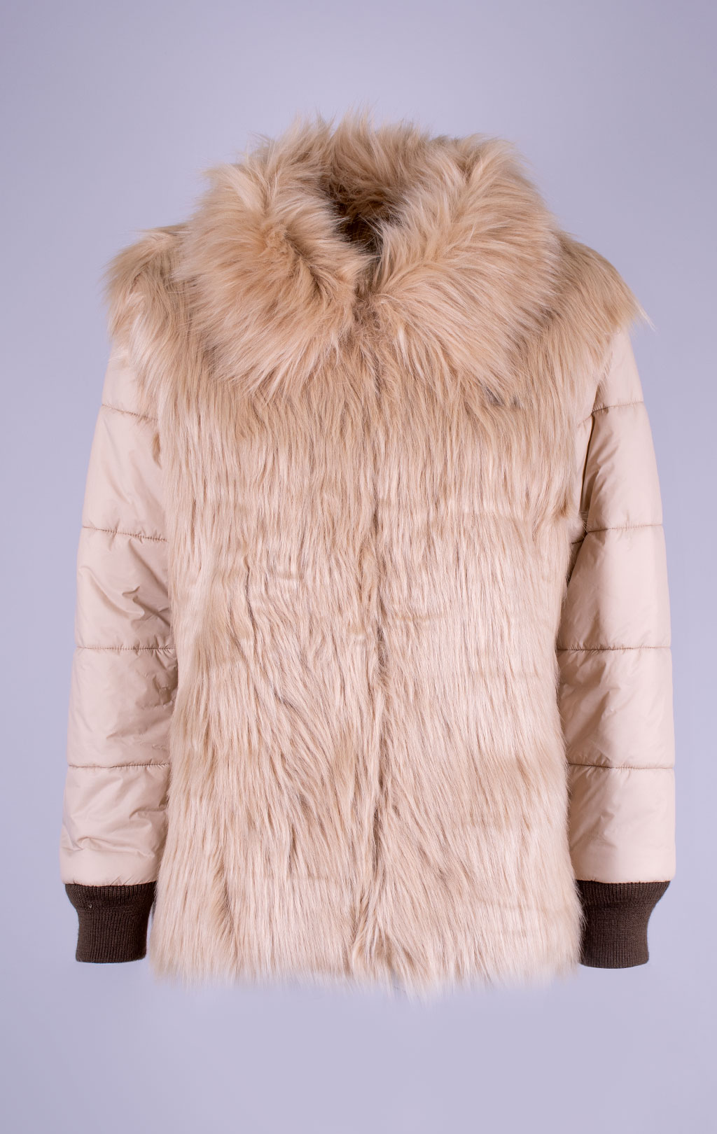 Женская куртка меховая AERONAUTICA MILITARE FW 26/27/CN silver mink (AB 3055) 