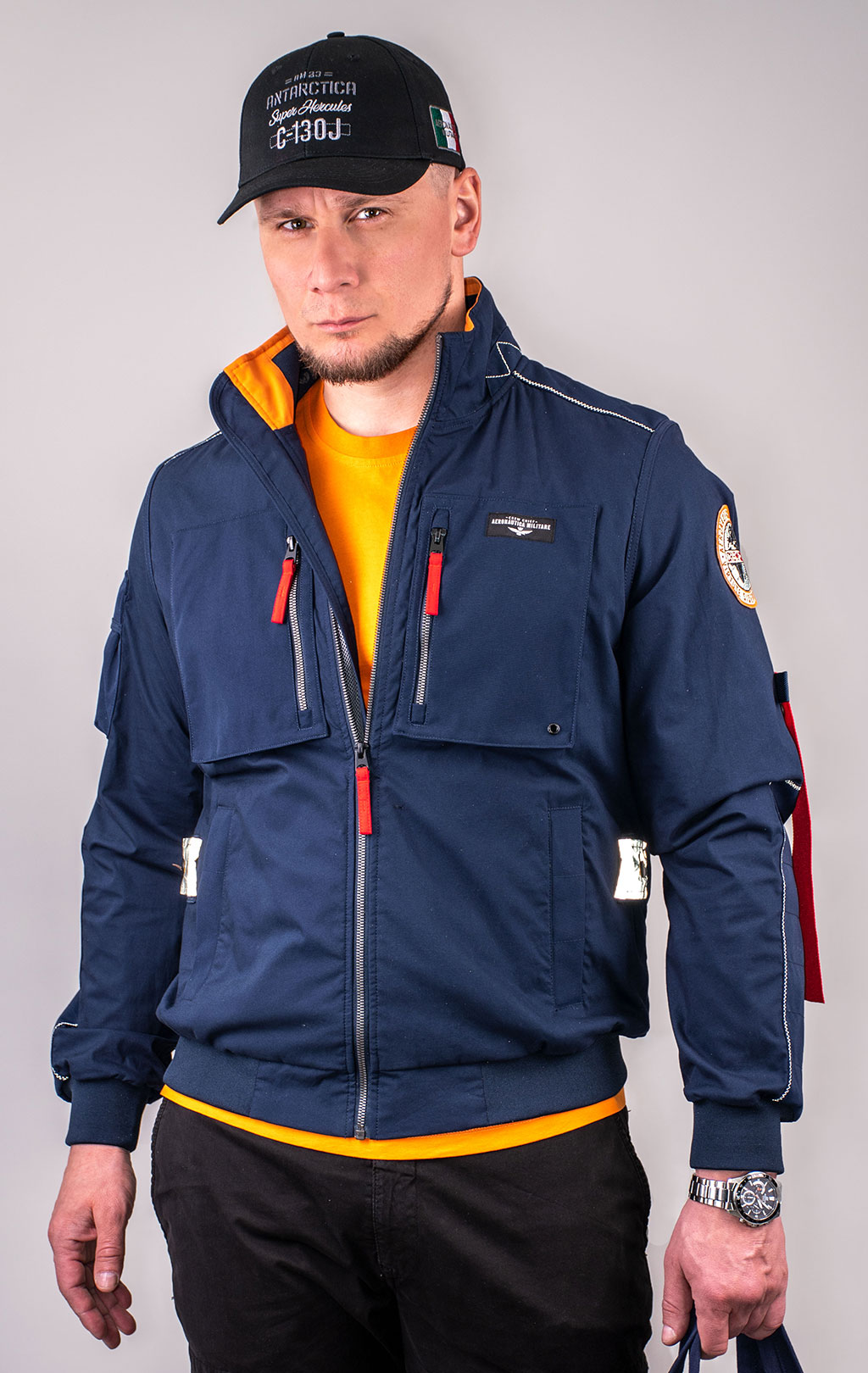 Ветровка AERONAUTICA MILITARE SS 24 m/CN blue navy (AB 2152) 