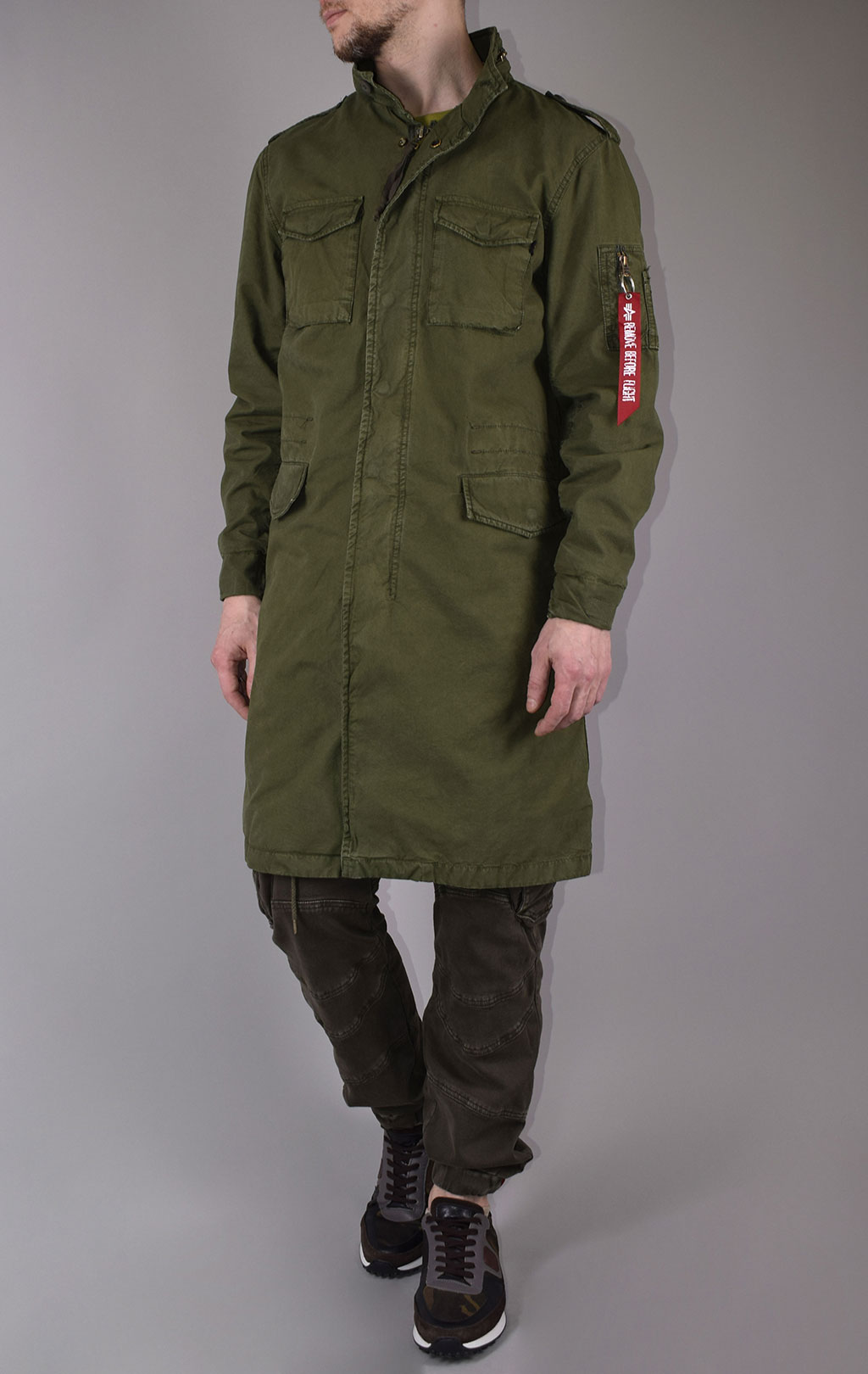 Ветровка ALPHA INDUSTRIES LW M-65 COAT dark olive 