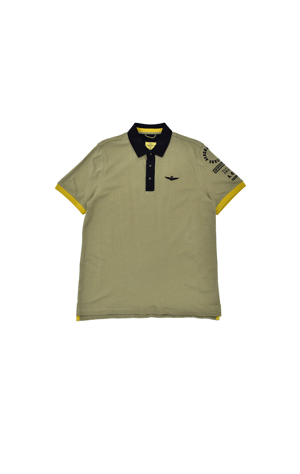 Футболка-поло AERONAUTICA MILITARE SS 21/TR green (PO 1517)