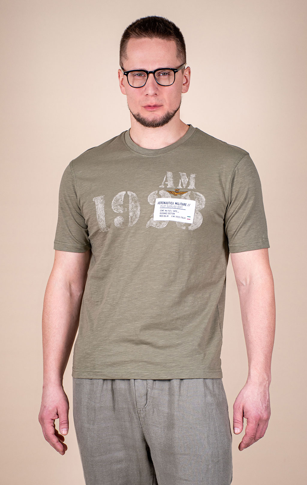 Футболка AERONAUTICA MILITARE big size SS 26/BD lichen green (TS 2524) 