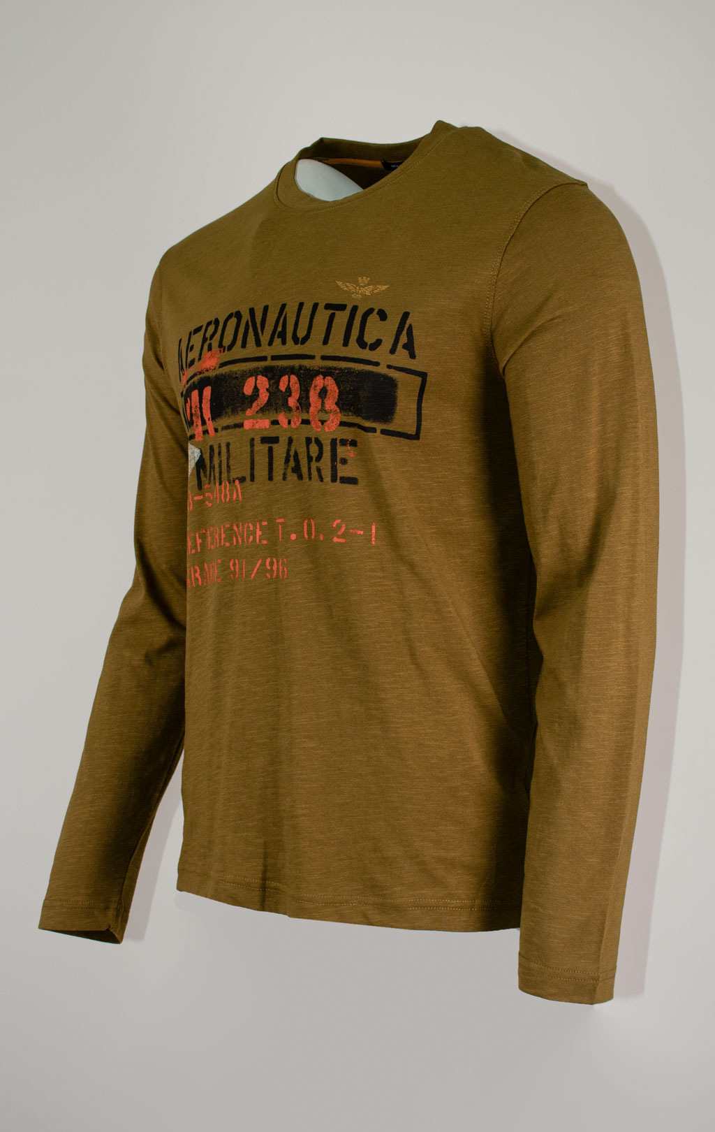 Лонгслив AERONAUTICA MILITARE FW 25/26/BD dark olive (TS 2486) 