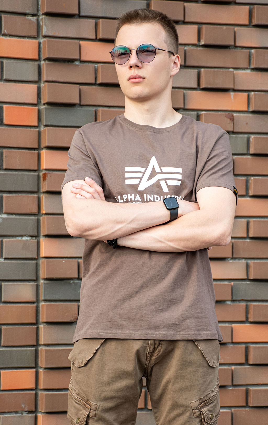 Футболка ALPHA INDUSTRIES BASIC T taupe 
