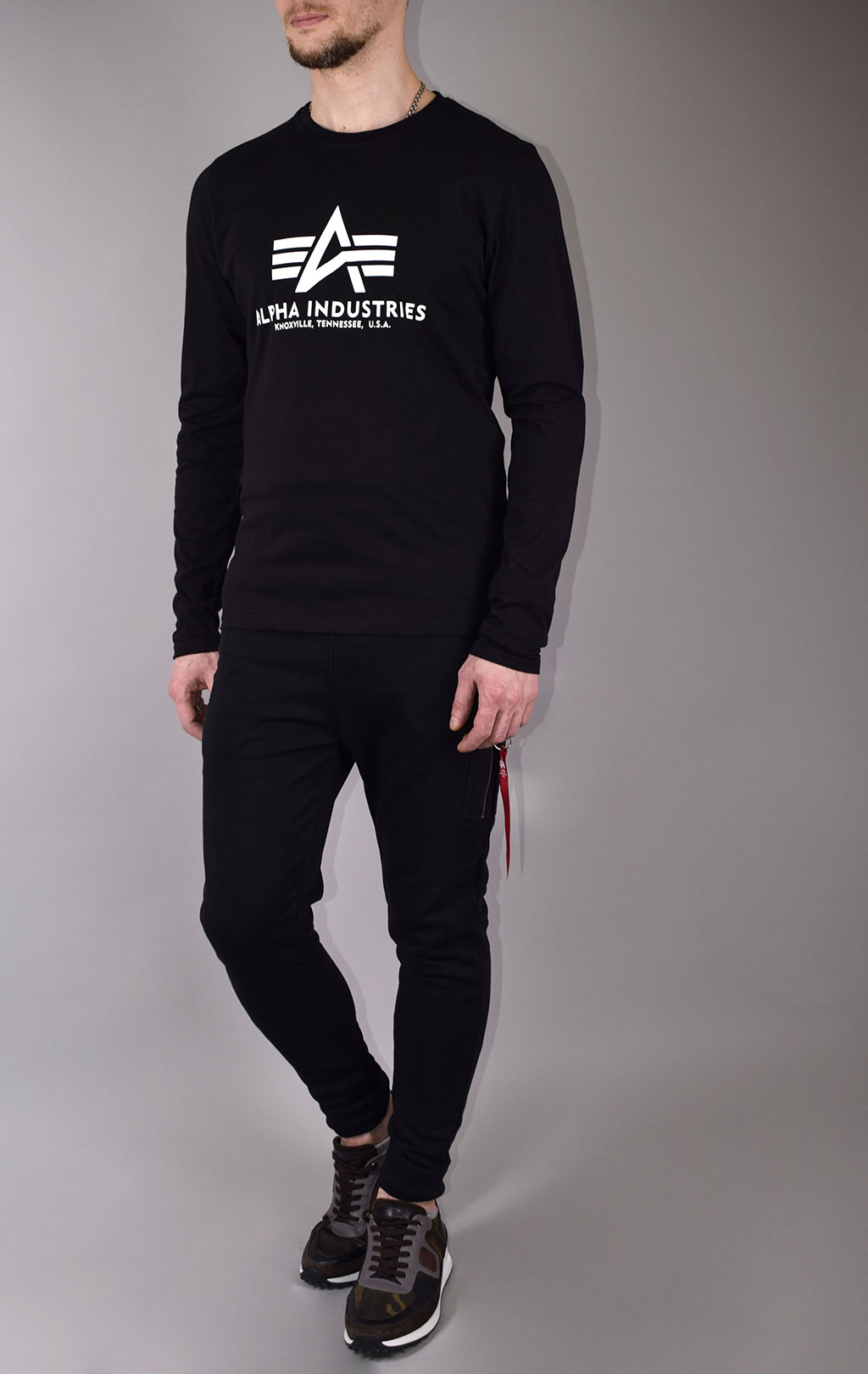 Лонгслив ALPHA INDUSTRIES BASIC LS black 