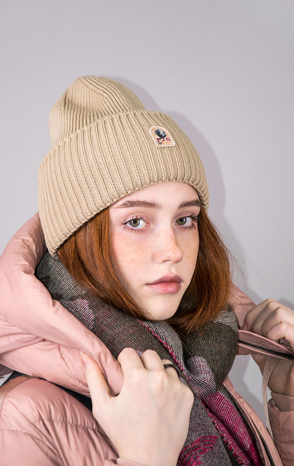 Шапка вязаная PARAJUMPERS STREET HAT FW 23/24 tapioca 