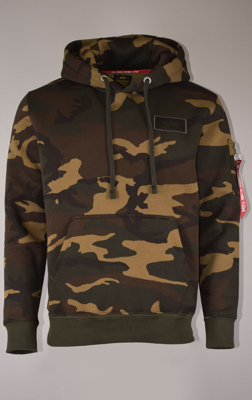 Толстовка ALPHA INDUSTRIES BACK PRINT HOODY CAMO camo woodland 65 