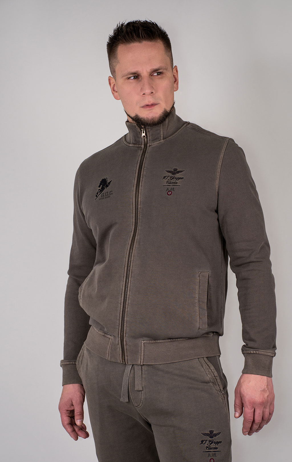 Олимпийка AERONAUTICA MILITARE FW 24/25/TR dark musk washed (FE 1941) 