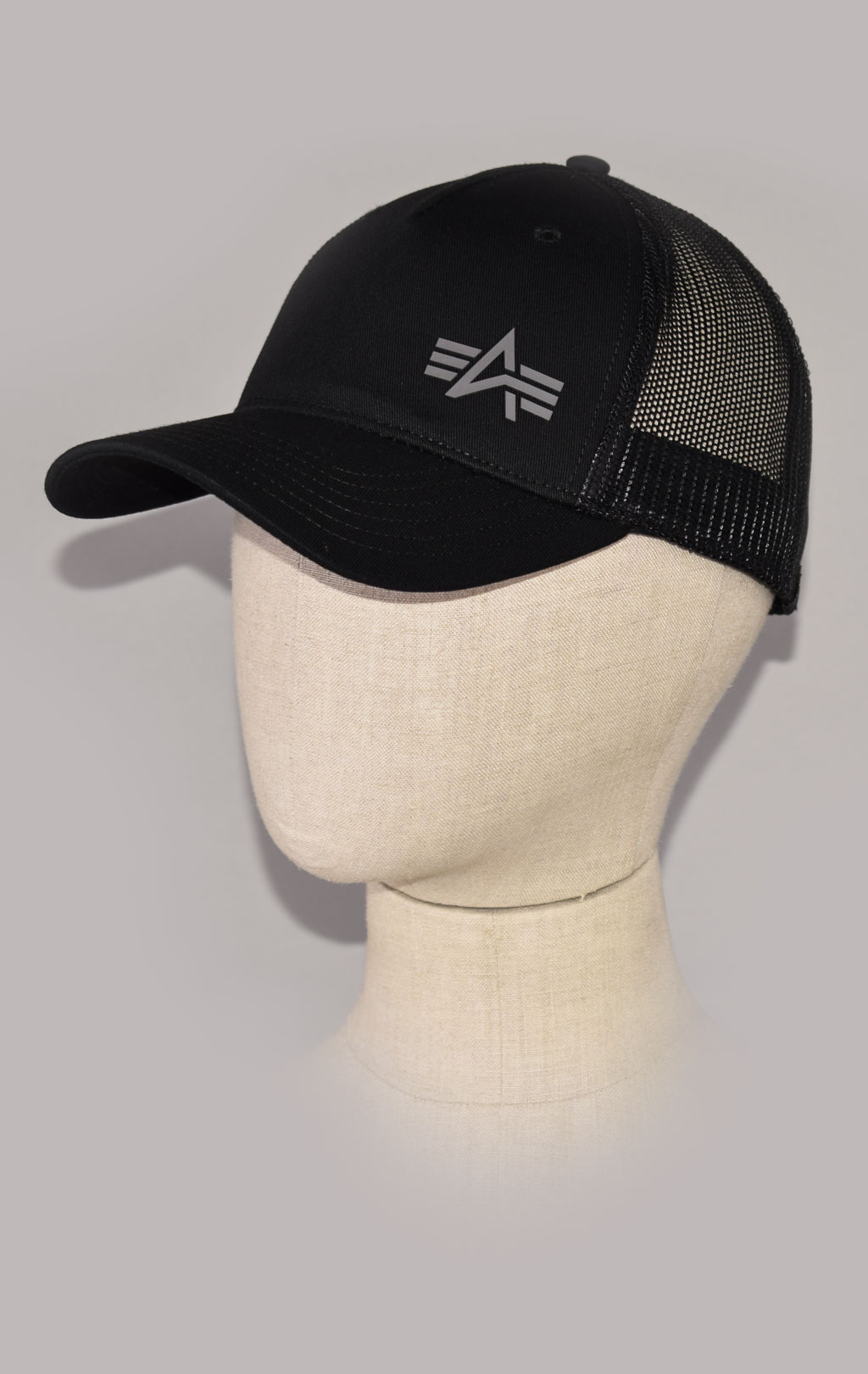 Бейсболка ALPHA INDUSTRIES TRUCKER CAP SMALL LOGO black 