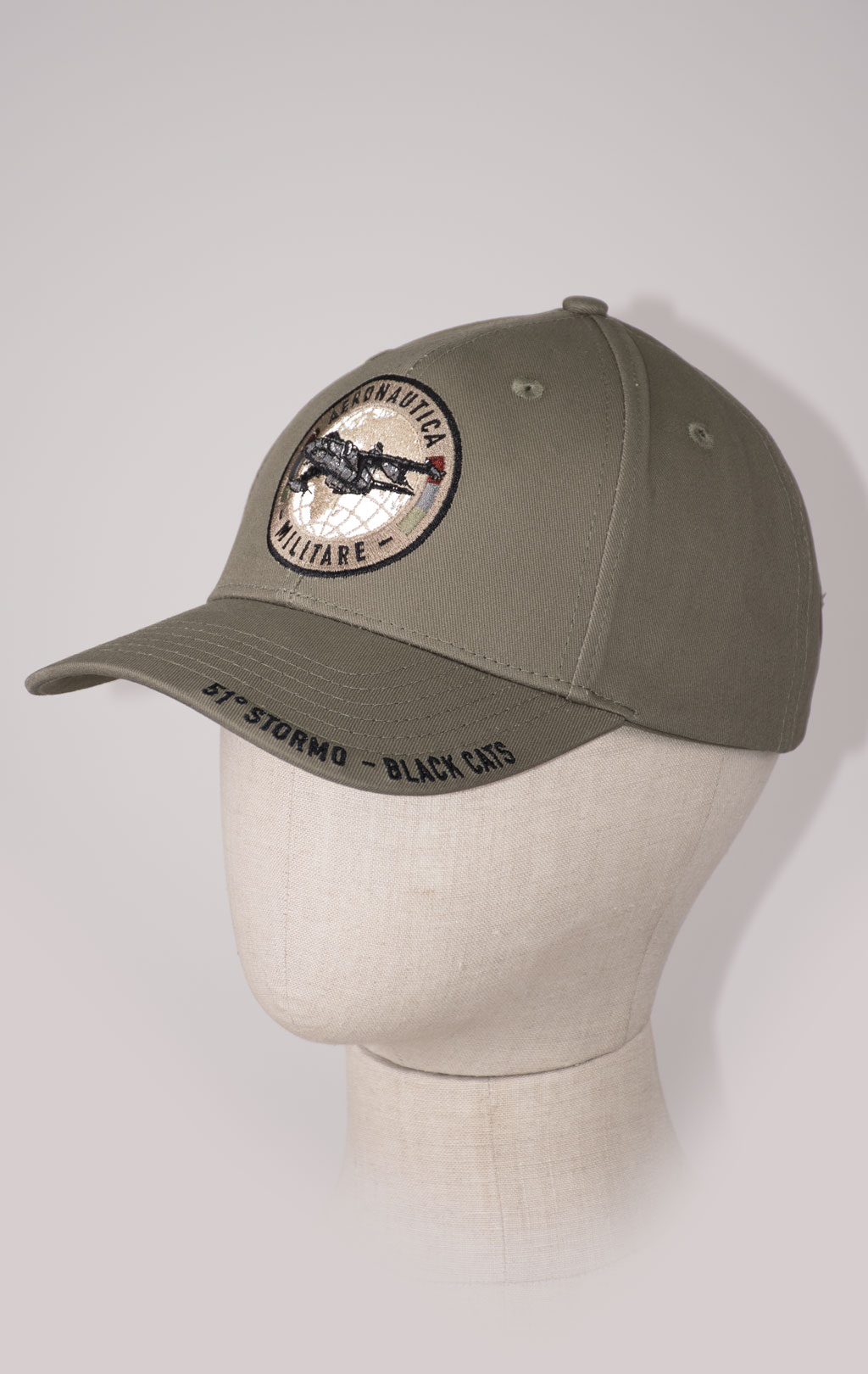 Бейсболка AERONAUTICA MILITARE SS 24/CN sage green (HA 1169) 