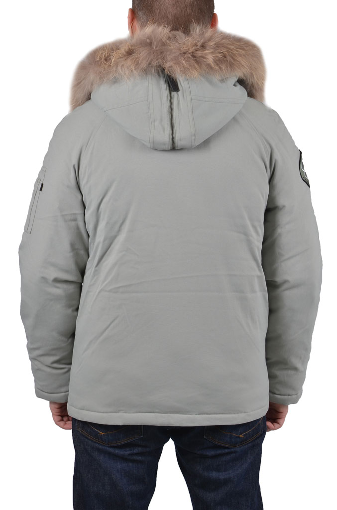 Аляска короткая ALPHA INDUSTRIES ELEVON N-2B натур. мех green alaska 