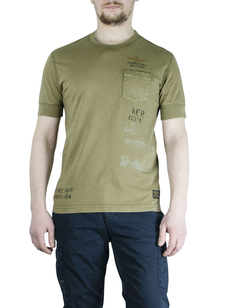 Футболка AERONAUTICA MILITARE verde militare (TS 1347)