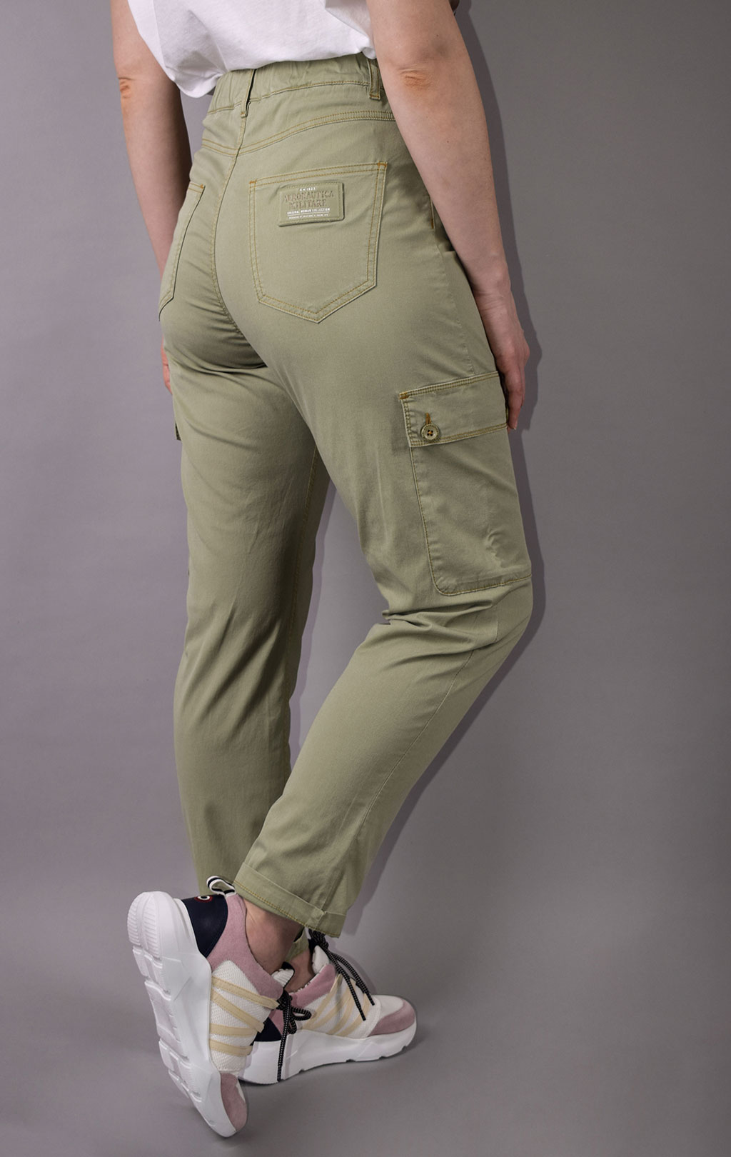 Женские брюки-карго AERONAUTICA MILITARE SS 21/AL menta (PA 1448) 