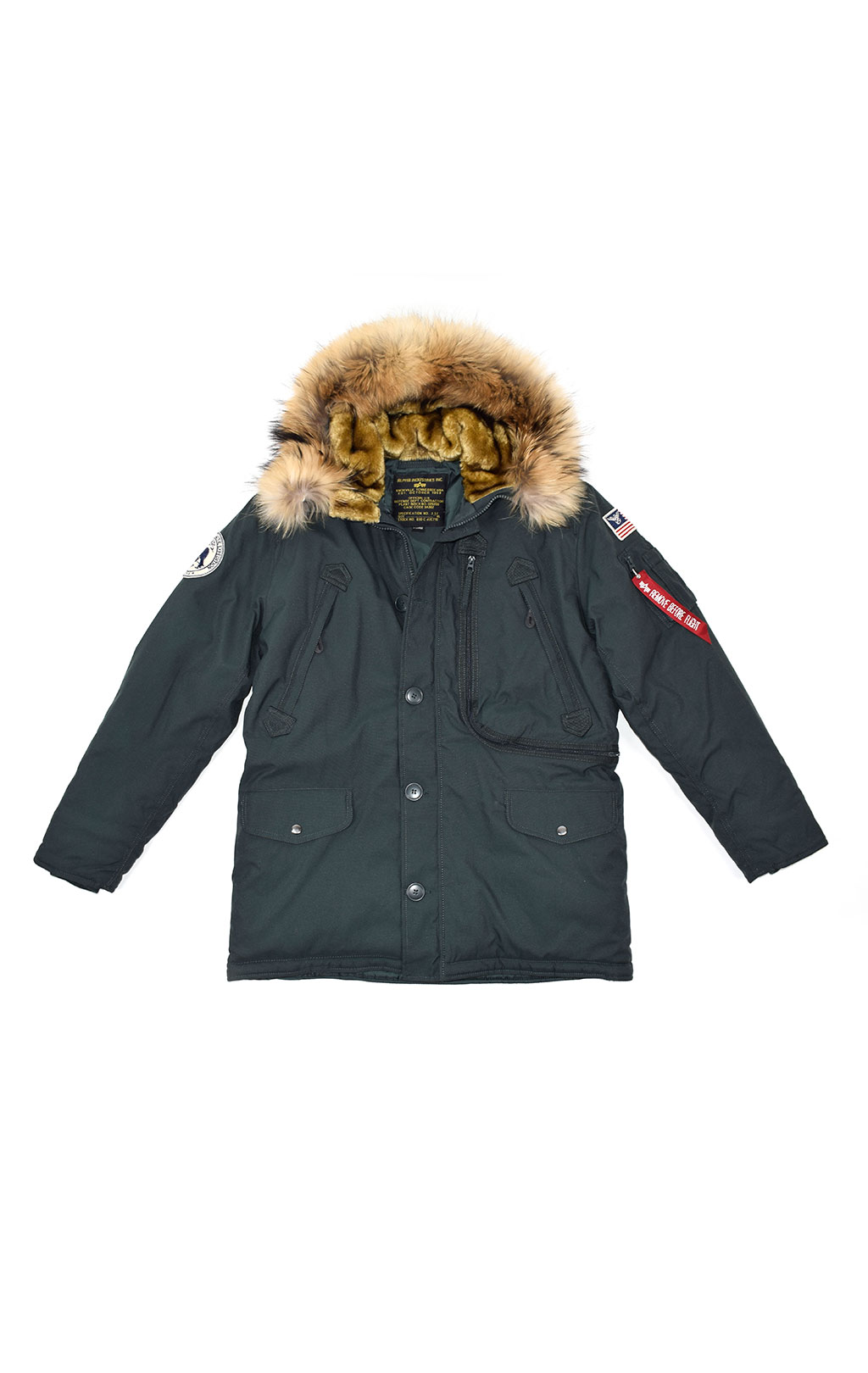 Аляска ALPHA INDUSTRIES POLAR натур. мех dark petrol 