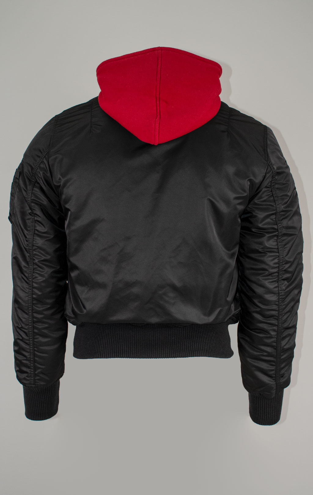 Куртка-бомбер лётная ALPHA INDUSTRIES D-Tec SE big size MA-1 black/red 