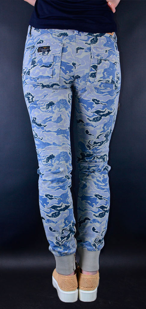 Женские брюки-карго AERONAUTICA MILITARE camouflage blue (PF 692) 
