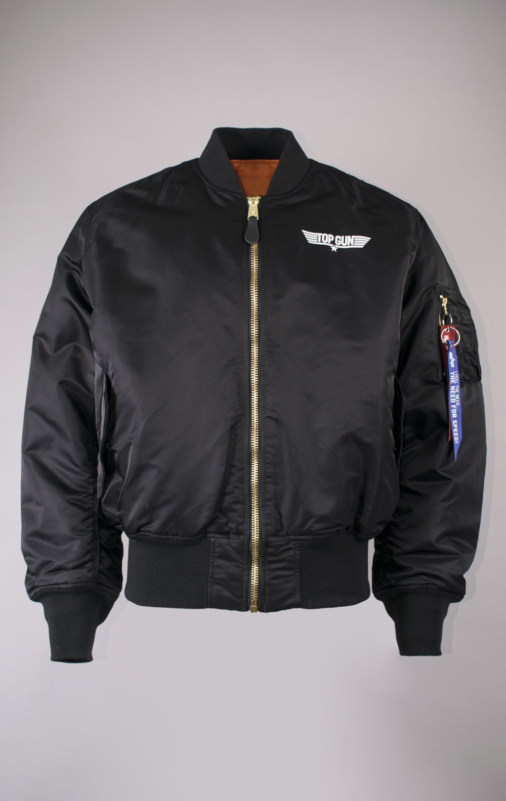 Куртка-бомбер лётная ALPHA INDUSTRIES TOP GUN MA-1 black 