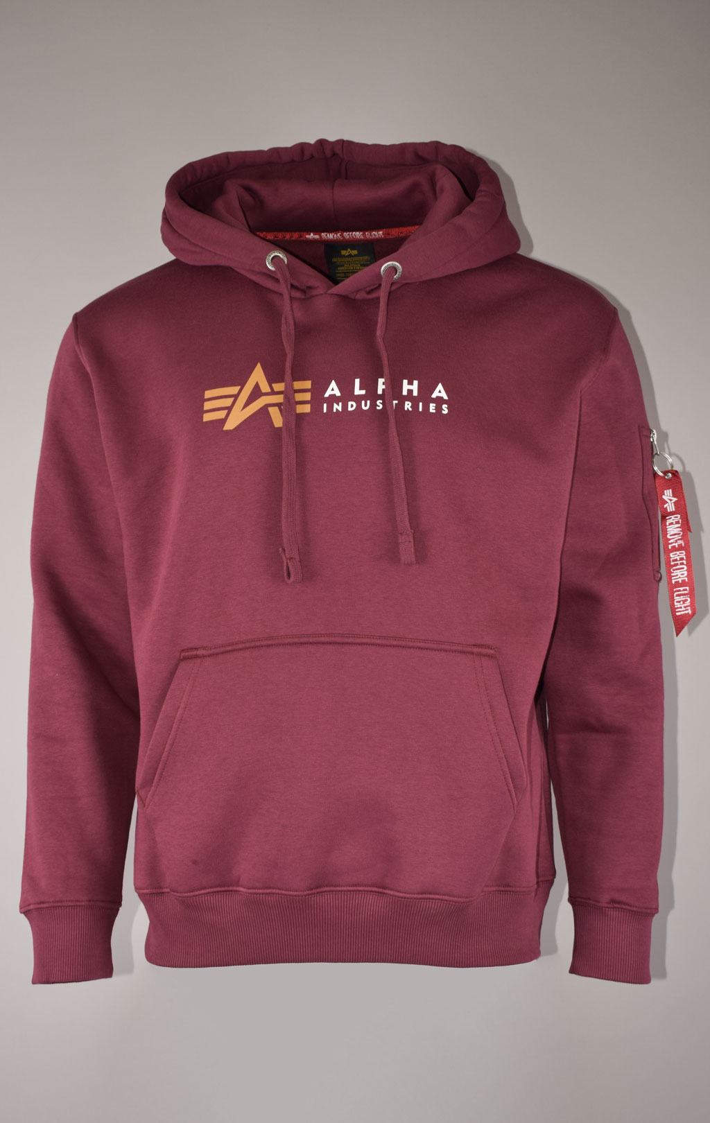 Толстовка ALPHA INDUSTRIES ALPHA LABEL HOODY burgundy 