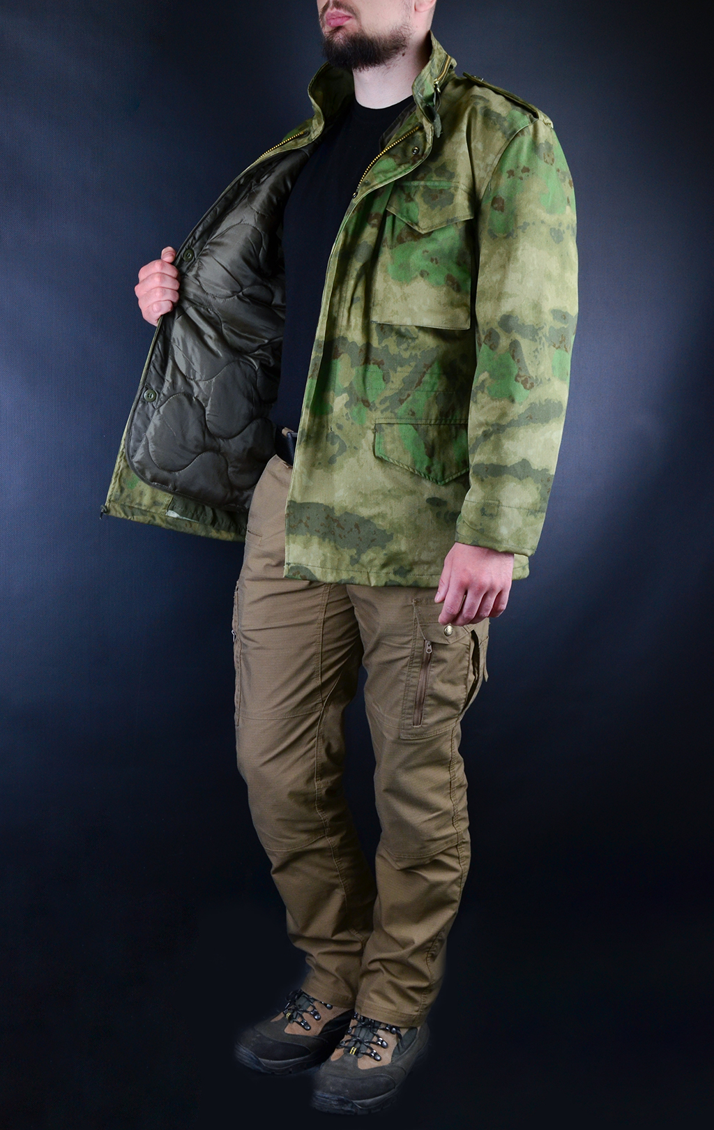 Куртка Mil-Tec CLASSIC M-65 с подстёжкой green camo 