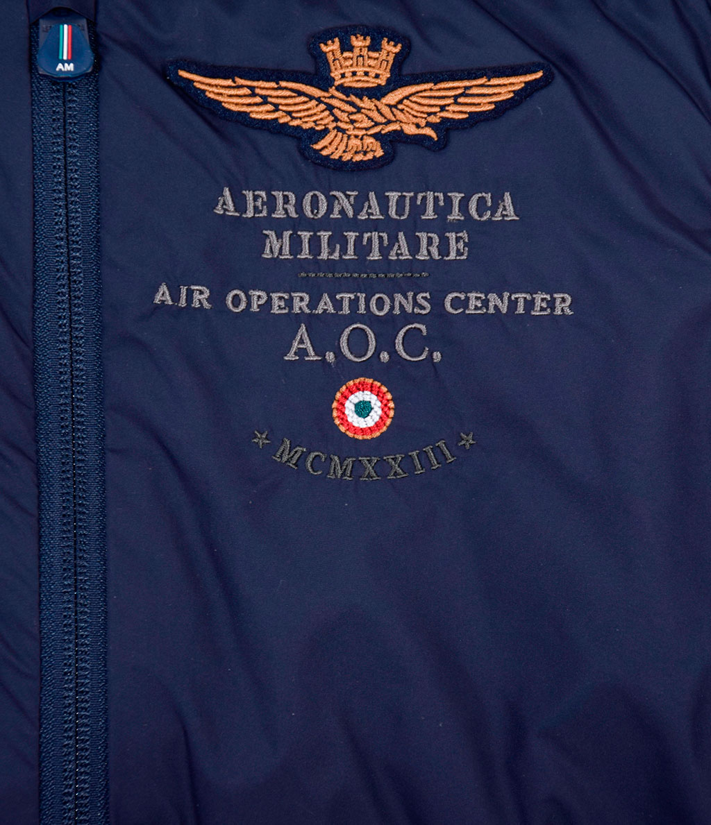 Толстовка с капюшоном AERONAUTICA MILITARE blue navy/blue navy (AF 368) 