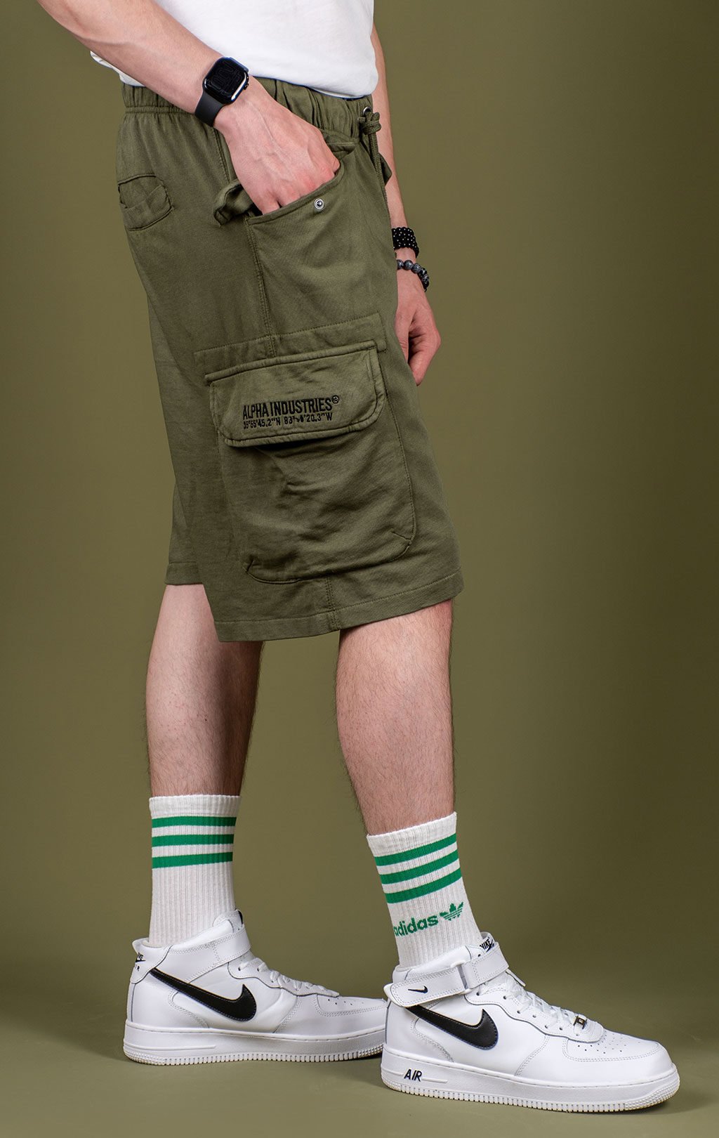 Шорты трикотажные ALPHA INDUSTRIES TERRY DYED SHORT SS 25 m olive 