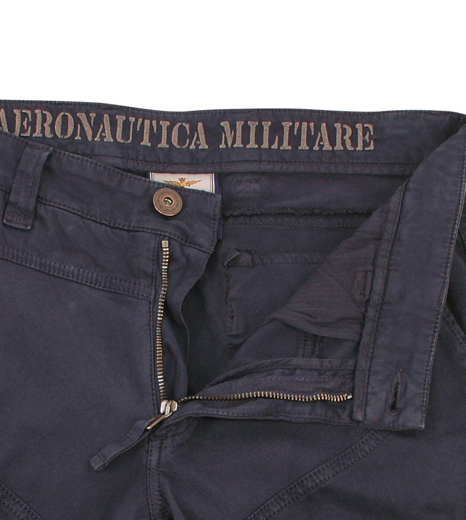 Брюки-карго AERONAUTICA MILITARE плотные FW 2018 blue navy (PA 677) 